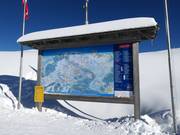 Slope map in the ski area
