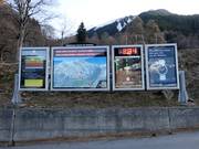 Detailed information boards at the valley station