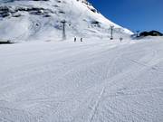 Perfectly groomed slope