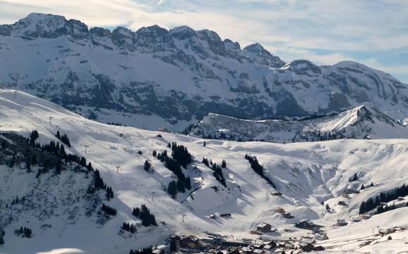Val d'Illiez: size of the ski resorts – Size Les Portes du Soleil – Morzine/Avoriaz/Les Gets/Châtel/Morgins/Champéry