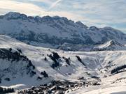 View over the ski area Les Portes du Soleil