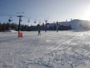 Wide and easy slope in the Soda Springs ski area