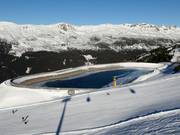 Large snowmaking pond