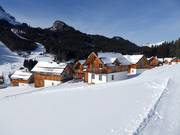 Holiday homes along the slope