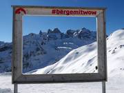 Beautiful panorama on the Golmer Joch with views of the Drei Türme and Drusenfluh peaks