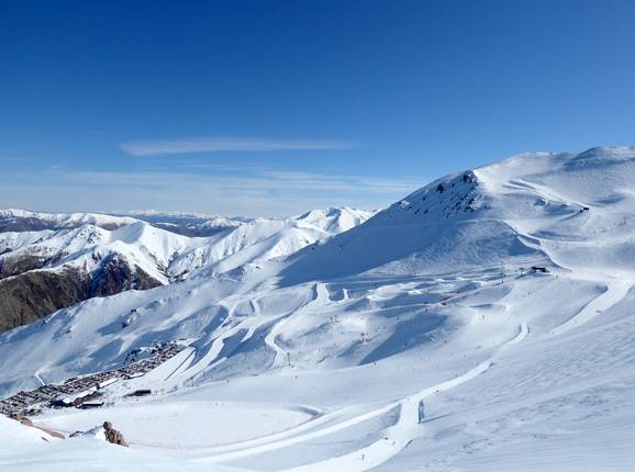 View over the Mt. Hutt ski area