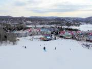 View of the accommodations on the slopes