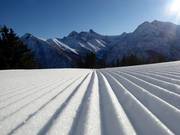 Perfectly groomed slope in the Jöchelspitze ski area