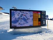 State-of-the-art display board at the Fleckalmbahn mountain station