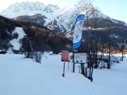 Start of the cross-country trails in Le Monêtier les Bains