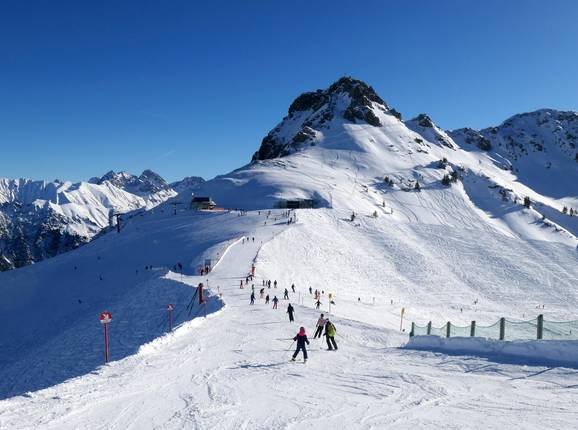 Ski resort at the foot of the Kanzelwand