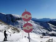 Slope marking in the Meran 2000 ski area