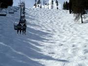 Mogul slope at the Easter Triple Chair