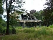 The former indoor ski hall was partially demolished.