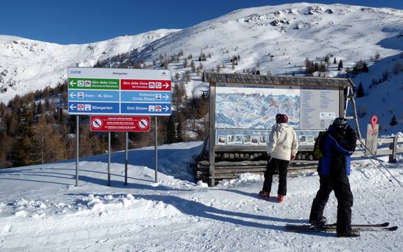 Alta Pusteria (South Tyrol): orientation within ski resorts – Orientation 3 Zinnen Dolomites – Helm/Stiergarten/Rotwand/Kreuzbergpass