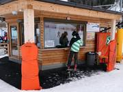 Well-maintained ticket area at the Gampenlift