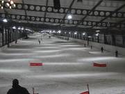 View into the ski hall from the restaurant
