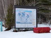 Slope map in the ski area Le Massif de Charlevoix