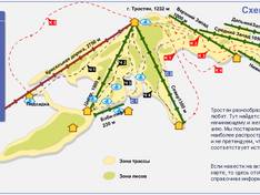 Trail map Trostyan Mountain