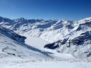 View of the Lac de Moiry reservoir