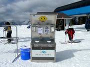Trash bins in the ski area