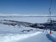 Beautiful panoramic view of the Torneträsk lake