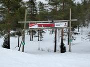 Slope signage in the Ounasvaara ski area