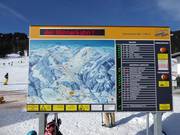 Slope map with current operating information at the village lift