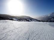 Heading towards the sun on easy slopes