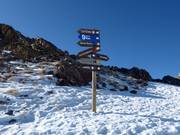 Slope signage in the Cerler ski area