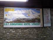 Nostalgic slope map in Chalet Fterolakka