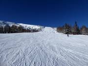 Wide alpine descent at Aineck