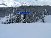 Slope signage at Castle Mountain