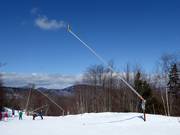 Snowmaking with snow guns in the Sunday River ski area