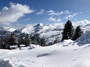 View towards the Dolomites from the mountain station
