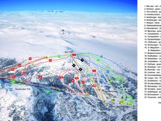 Trail map Hovden