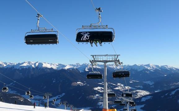 Ski lifts Rieserferner Group – Ski lifts Kronplatz (Plan de Corones)