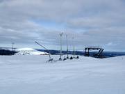 Snow lances in the Ylläs ski resort