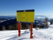 Slope signage on the Gerlitzen