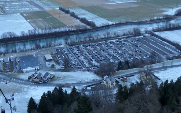Gailtal Alps: access to ski resorts and parking at ski resorts – Access, Parking Goldeck – Spittal an der Drau