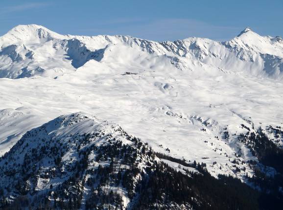 View of the freeride area at Pischa