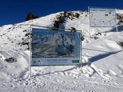 Slope map in the ski resort