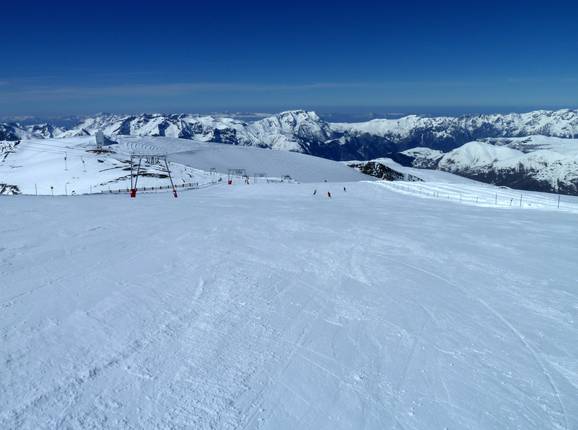Blue slope on the glacier