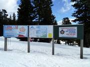 Slope map at the valley station Mount Seymour