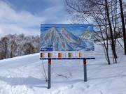 Slope map in the Rusutsu ski area