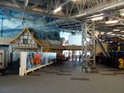 Changing area in the Snow Arena ski hall
