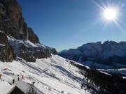 View from Laurin's Lounge to the Rosengarten and Latemar
