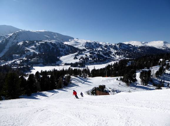 View over the ski resort of Turracher Höhe