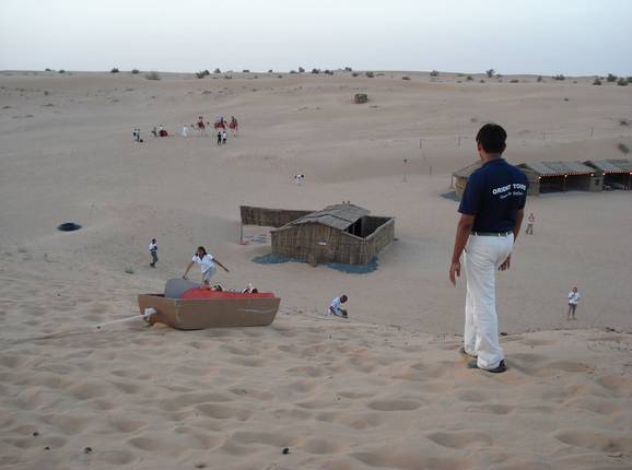 The sandboards are pulled up
