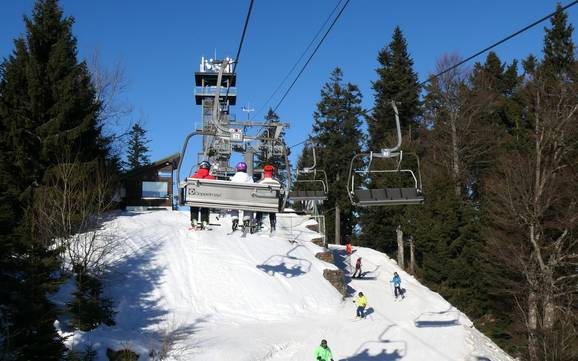 Biggest height difference in the Bohemian Forest (Šumava) – ski resort Špičák